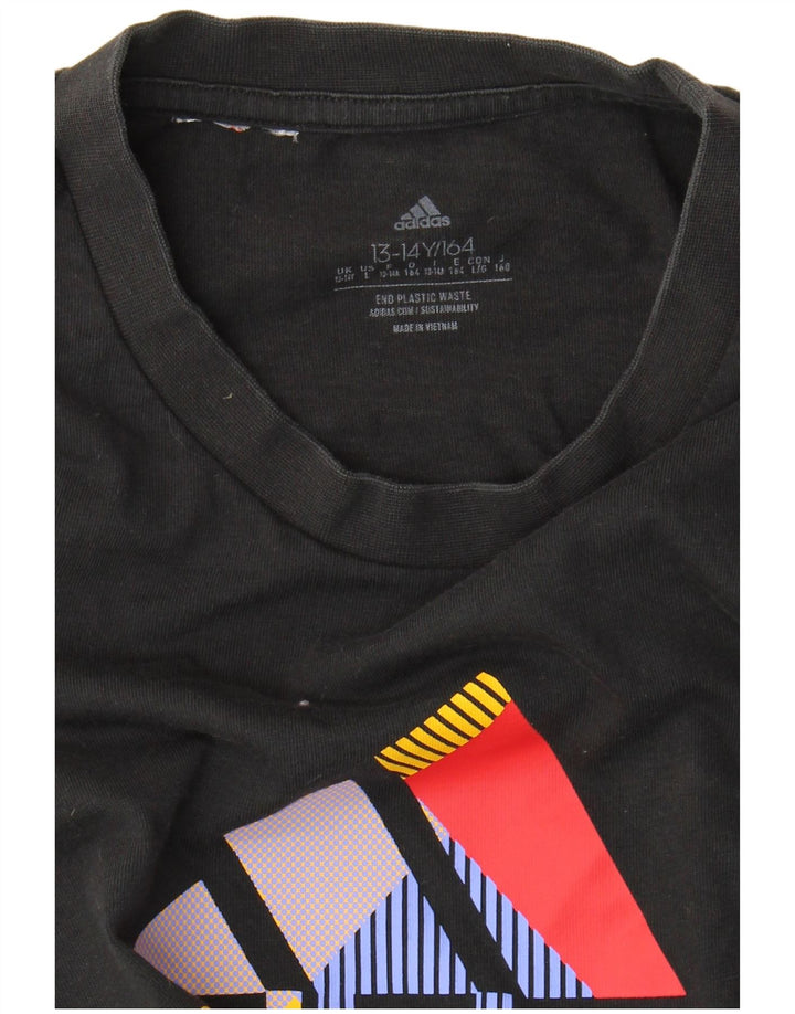 Adidas Jungen Graphic T-Shirt Top 13-14 Jahre Schwarz