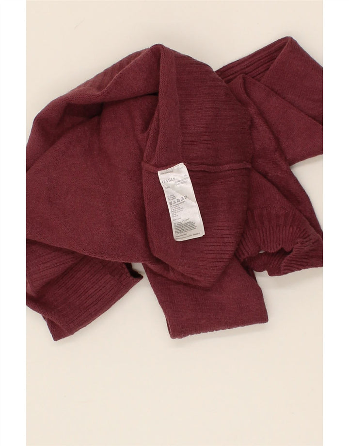OASIS Womens Oversized Turtle Neck Jumper Sweater UK 10 Small Maroon Vintage Oasis and Second-Hand Oasis from Messina Hembry 