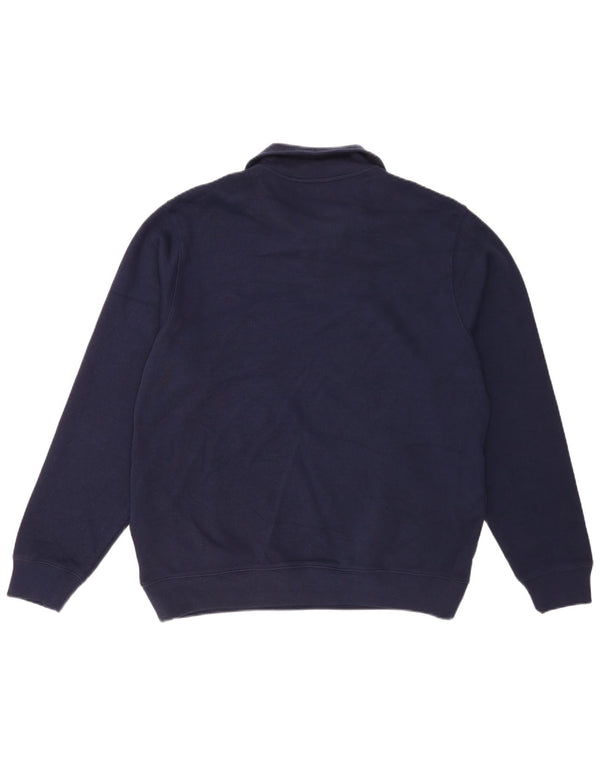 Lacoste Herren-Pullover mit Reißverschluss am Hals, Größe 6 XL, marineblaue Baumwolle
