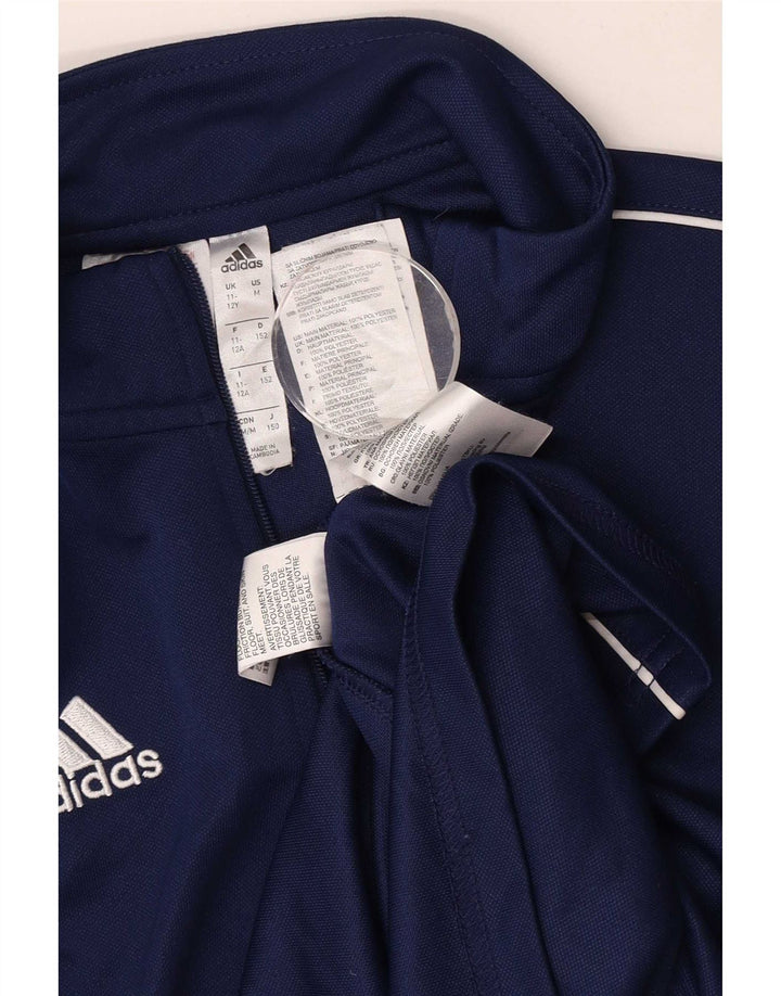 Adidas Jungen Climalite Zip Neck Pullover Trainingsanzug Top 11–12 Jahre Marineblau