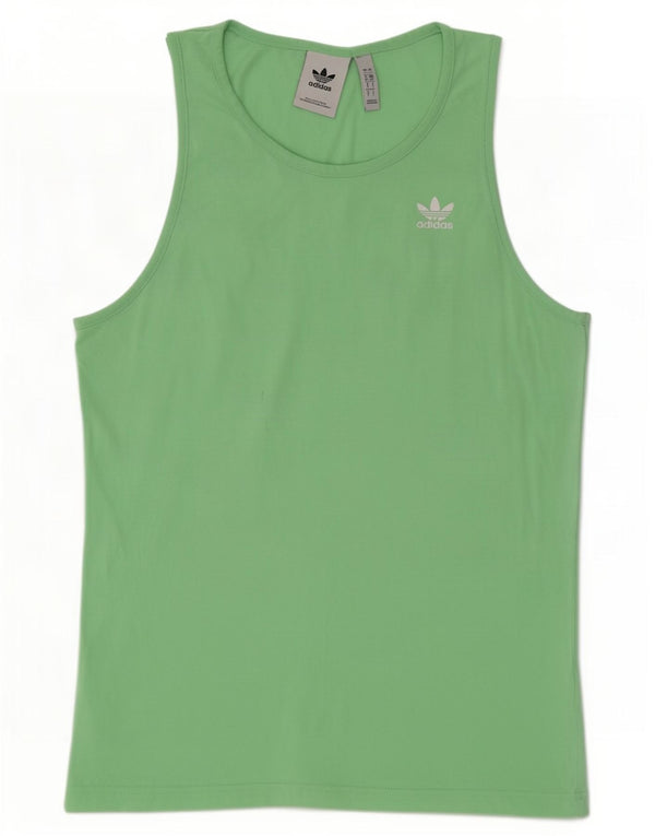 Adidas Mens Vest Top Small Green Cotton