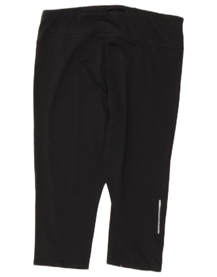 Marks & Spencer Damen Capri-Leggings UK 16 Large Schwarz Polyester Sport