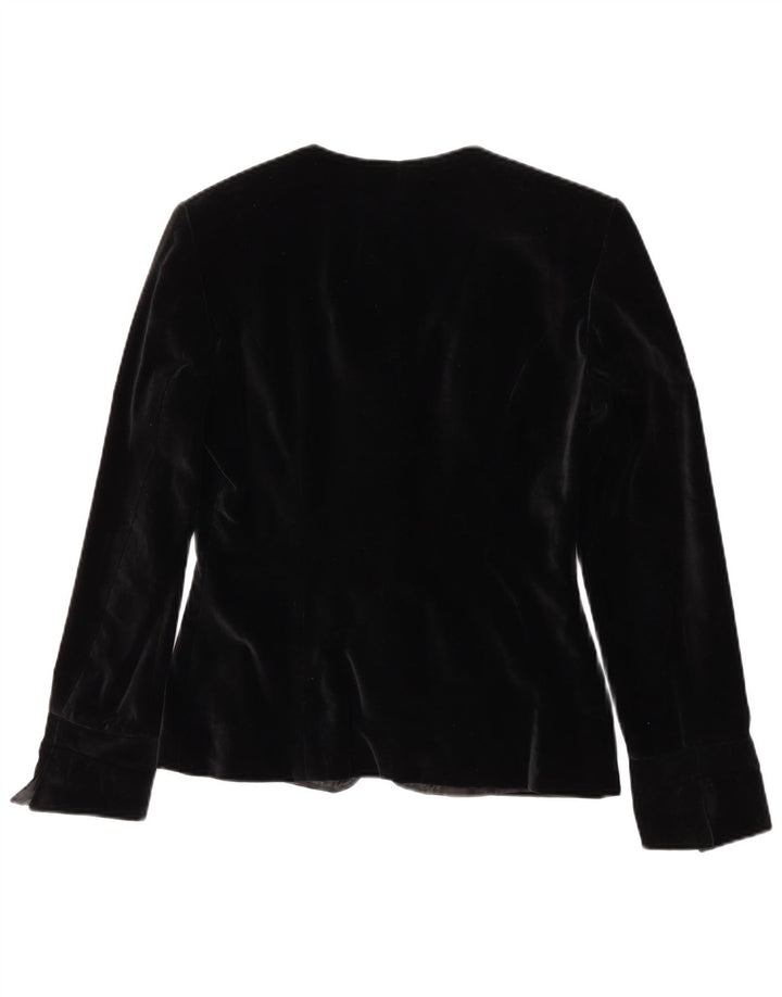 Superior Damen 4-Knopf-Velours-2-teiliges Rockset IT 42 Medium W28 Schwarz