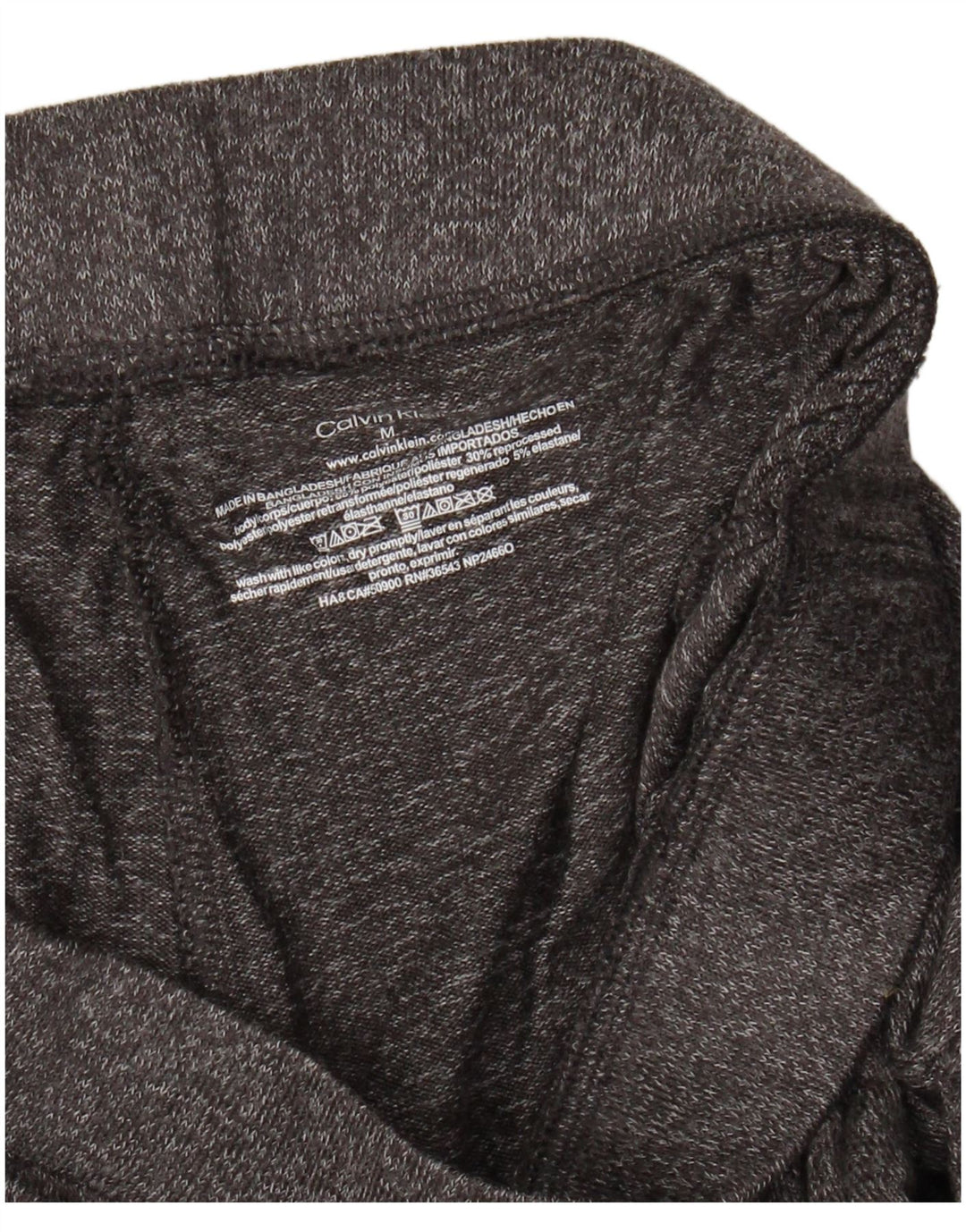 CALVIN KLEIN Herren-Sportshorts mit Grafik, mittelgrau meliertes Polyester