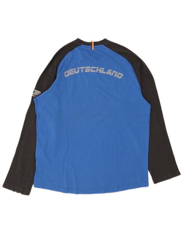 Adidas Herren Deutshland Graphic Top Langarm UK 44/46 Large Blau