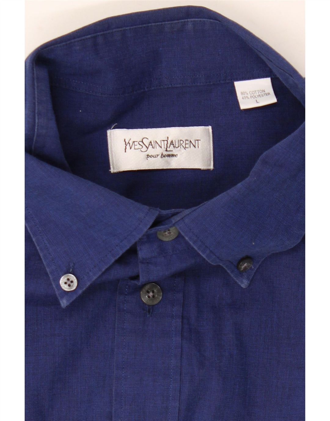 Yves Saint Laurent Herrenhemd Große Marineblaue Baumwolle