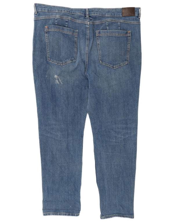 Marks & Spencer Damen Slim Jeans UK 20 2XL W38 L27 Blaue Baumwolle