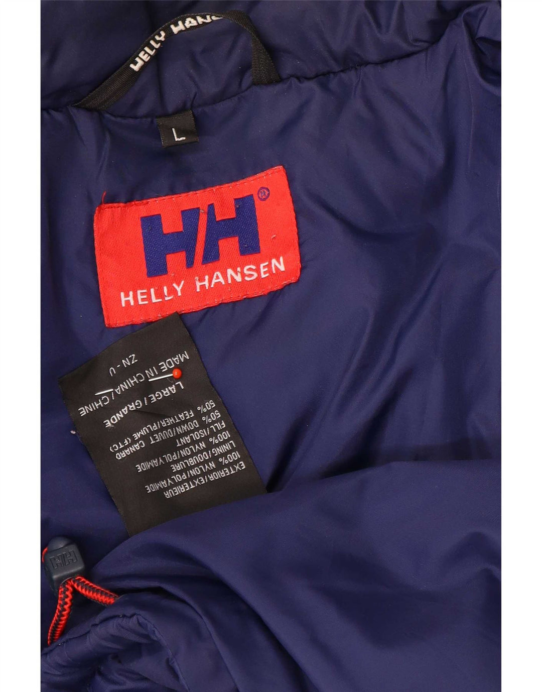 Helly Hansen Herren Graphic Wattierte Jacke UK 40 Großes blaues Colourblock-Nylon