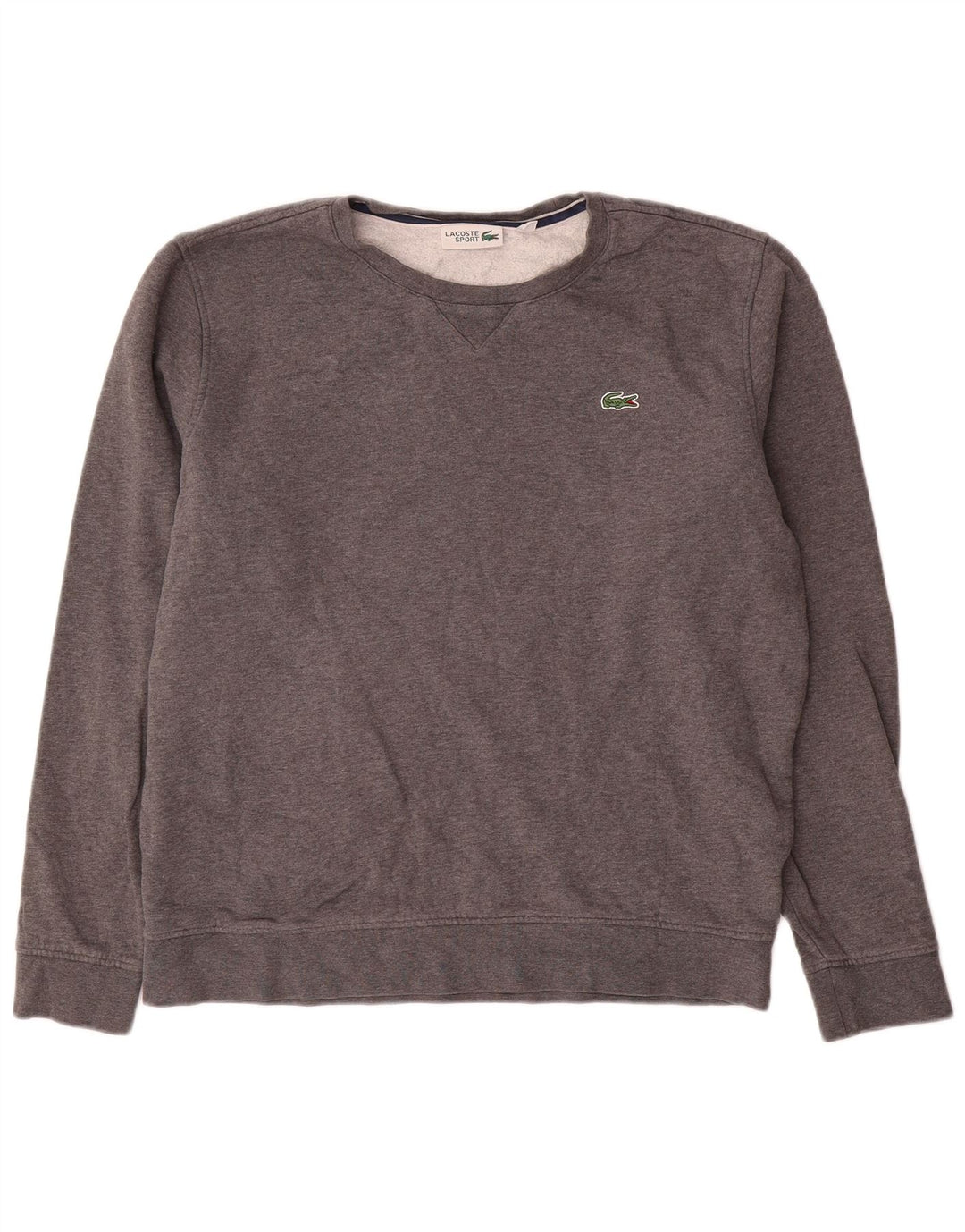 Lacoste Herren-Sweatshirt-Pullover, Größe 5, große graue Baumwolle