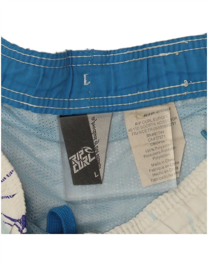 Rip Curl Herren-Badeshorts, großes blaues Blumenmuster, Polyester