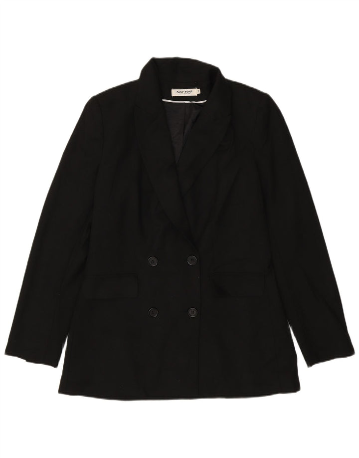 Naf Damen Zweireiher-Blazerjacke EU 38 Mittelschwarz