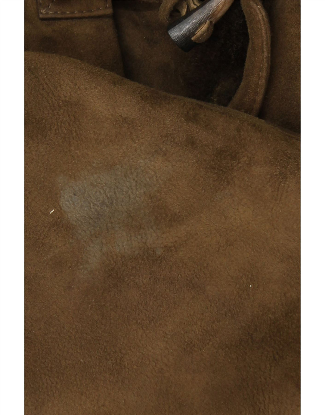 VINTAGE Herren-Mantel aus Lammfell mit Kapuze, IT 50, großes Khaki-Lammfell