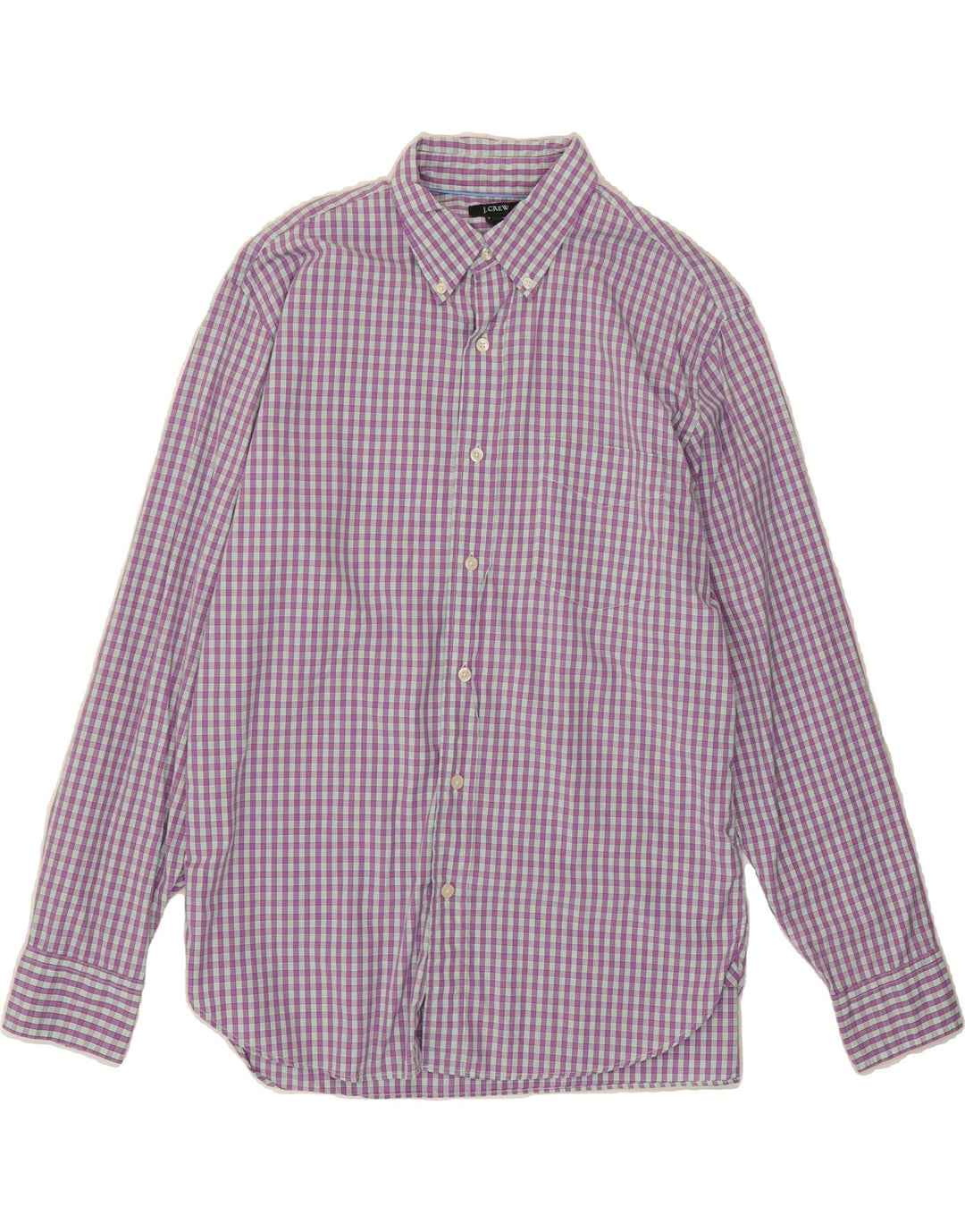 J. CREW Mens Shirt Medium Purple Check Cotton Vintage J. Crew and Second-Hand J. Crew from Messina Hembry 