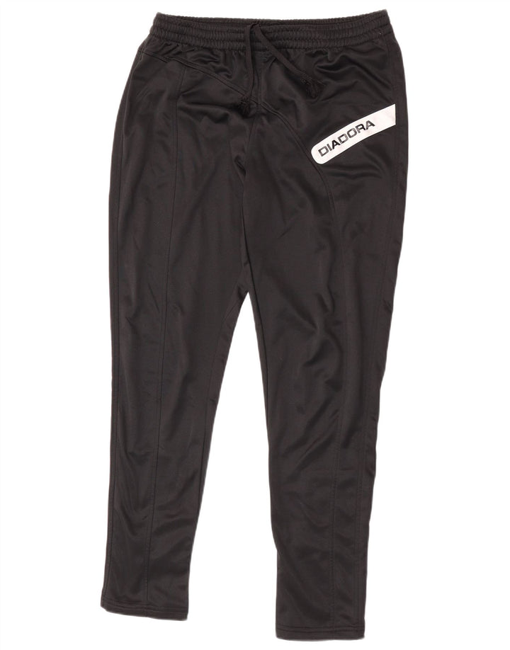 Diadora Herren-Trainingshose mit Grafik, Größe S, Schwarz, Polyester