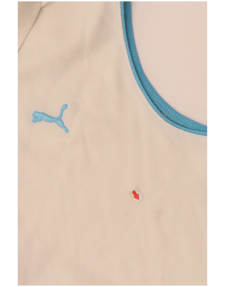 PUMA Damen Ärmelloses Poloshirt UK 14 Medium Off White
