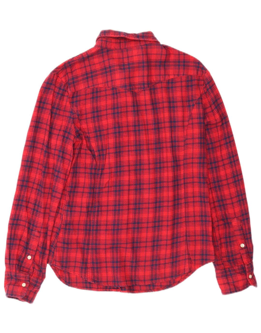 Levi's Damen-Flanellhemd, UK 14, groß, rot kariert, Baumwolle