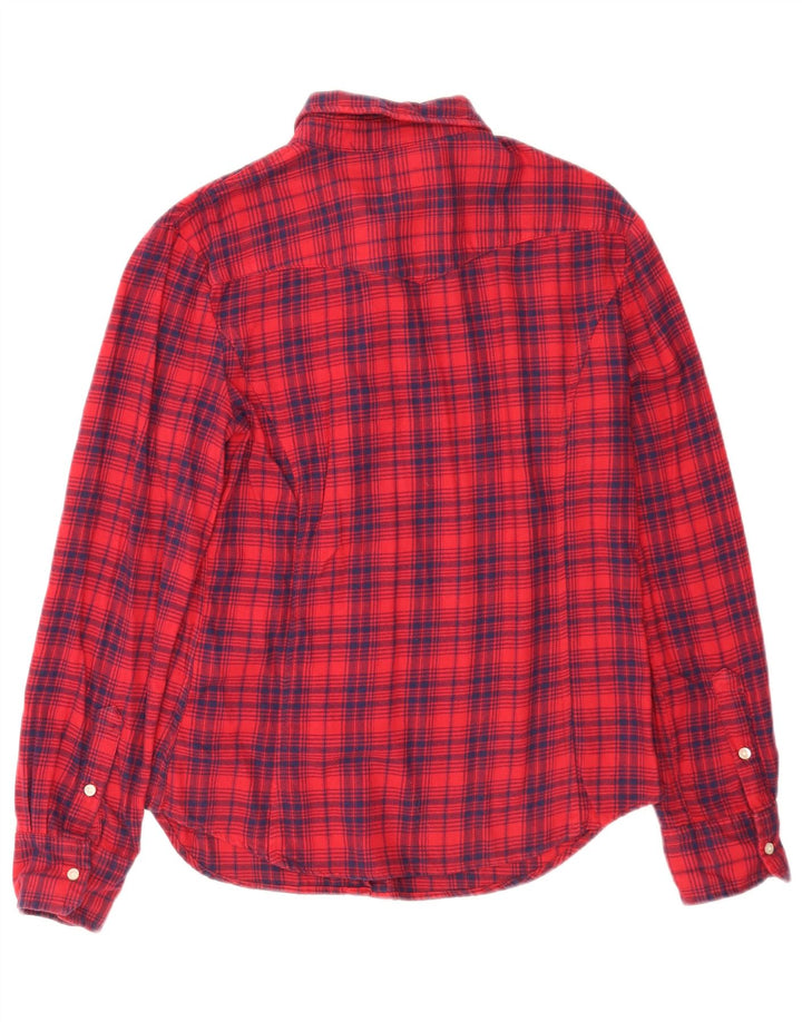 Levi's Damen-Flanellhemd, UK 14, groß, rot kariert, Baumwolle
