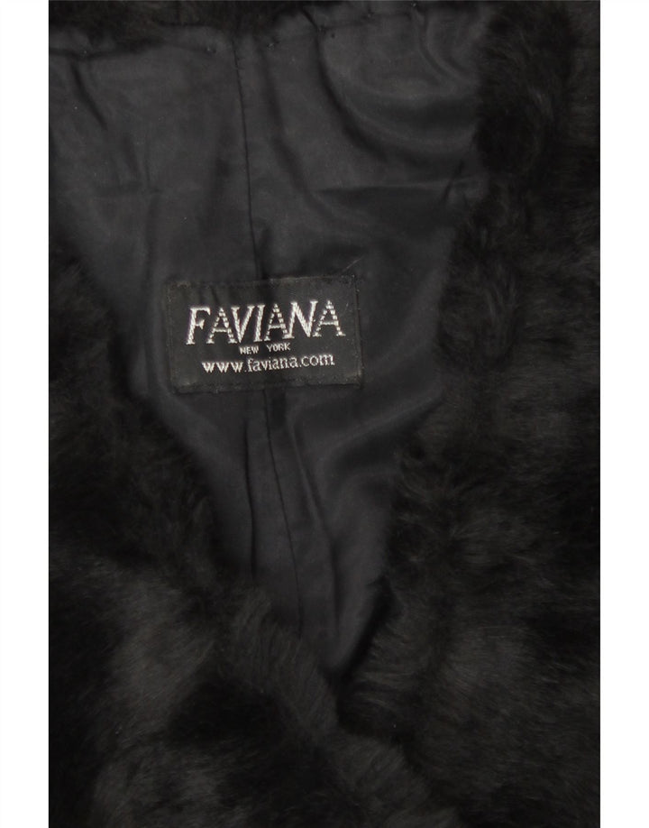 Faviana Damen Schal aus Kunstpelz, Einheitsgröße L67, Schwarz