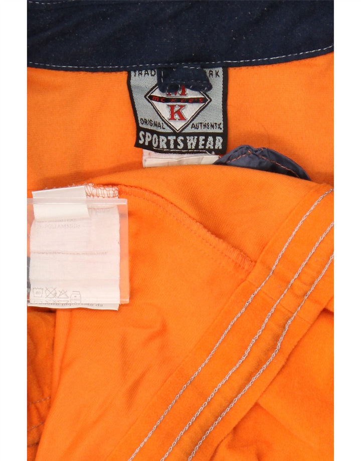 MC Kee's Herren-Windbreaker-Jacke UK 38 Mittelorangefarbenes Colourblock-Polyester