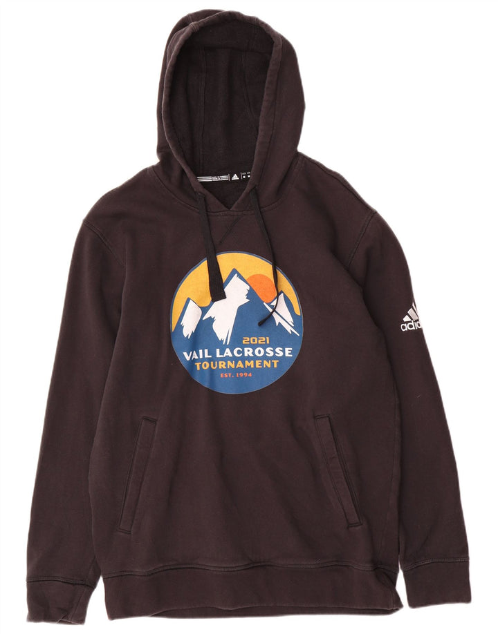 Adidas Herren Graphic Hoodie Pullover Medium Schwarz