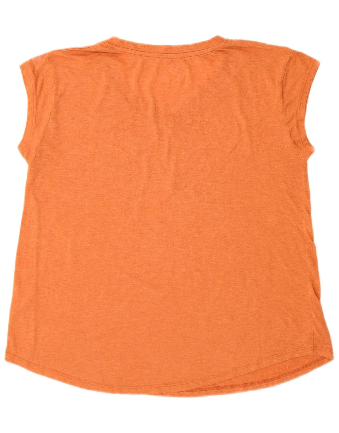 Russell Athletic Damen-T-Shirt mit Grafik, US 12/14, großes orangefarbenes Polyester