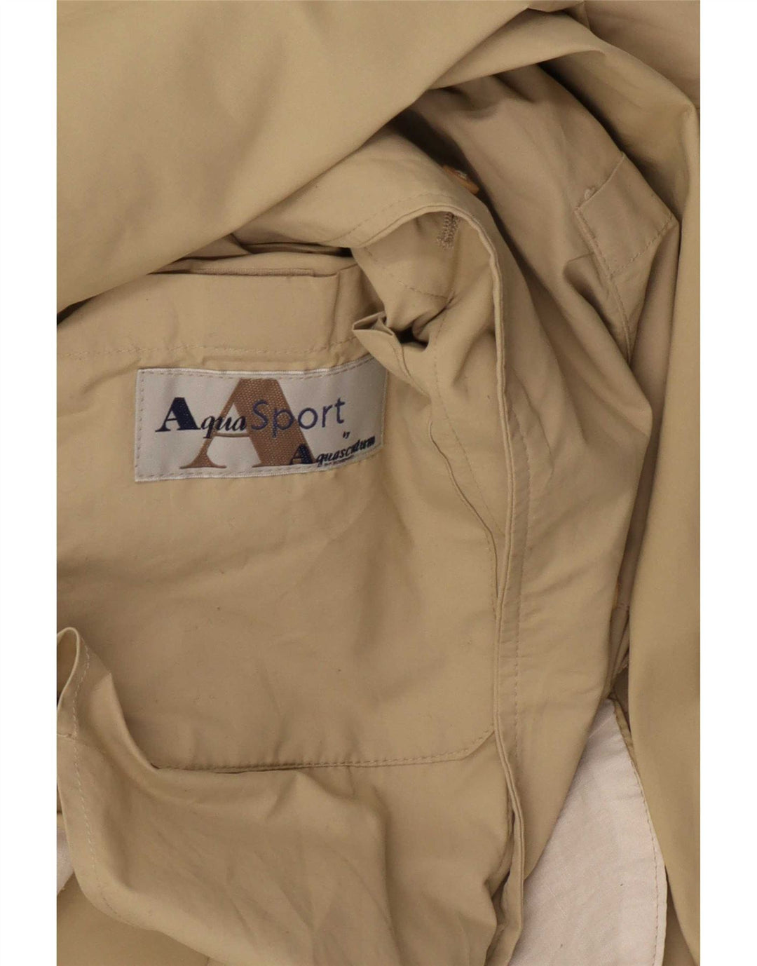 Aquascutum Herren Trenchcoat IT 50 Large Beige Polyamid