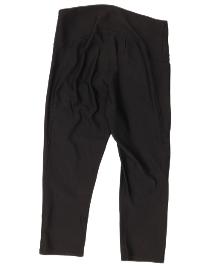 Under Armour Damen Heat Gear Capri Leggings UK 12 Medium Schwarz