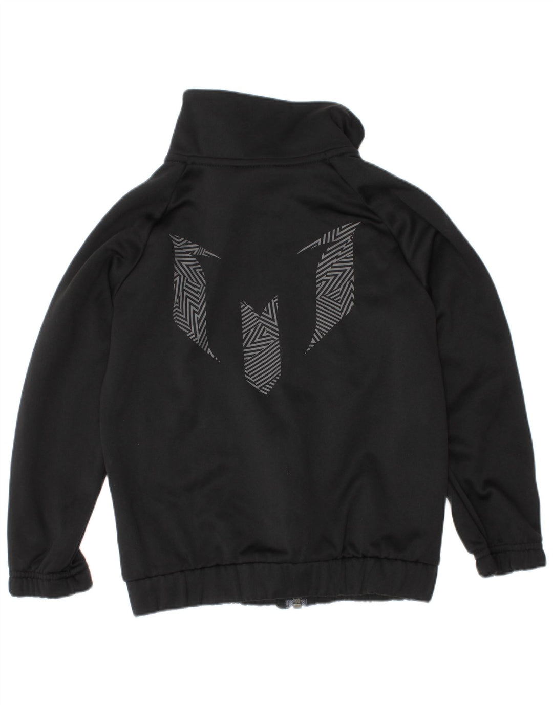 Adidas Jungen Grafik-Trainingsanzug-Top-Jacke, 5–6 Jahre, schwarz, geometrisch