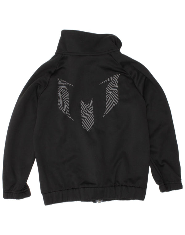 Adidas Jungen Grafik-Trainingsanzug-Top-Jacke, 5–6 Jahre, schwarz, geometrisch