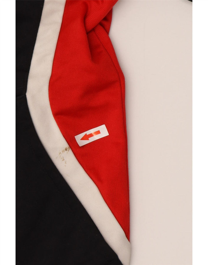 Adidas Herren-Trainingsanzugoberteil, UK-Größe 44/46, großes schwarzes Colourblock-Polyester