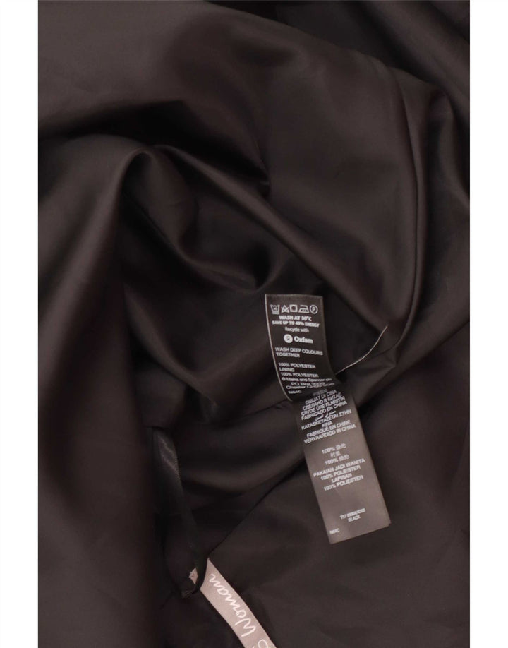 Marks & Spencer Damen Bleistiftrock UK 14 Large W32 Schwarz Polyester