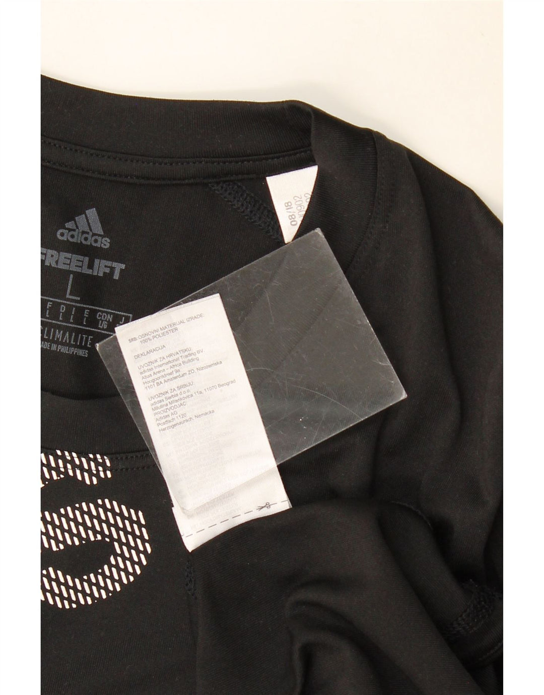 ADIDAS Herren Climalite Graphic T-Shirt Top Large Schwarz Polyester