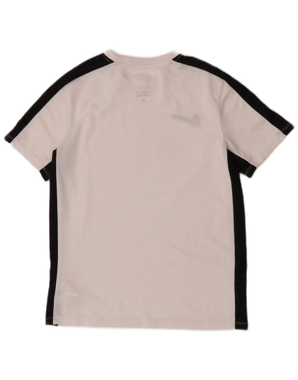 Nike Dri Fit T-Shirt für Jungen, 12–13 Jahre, Größe L, Weiß, Farbblock-Polyester