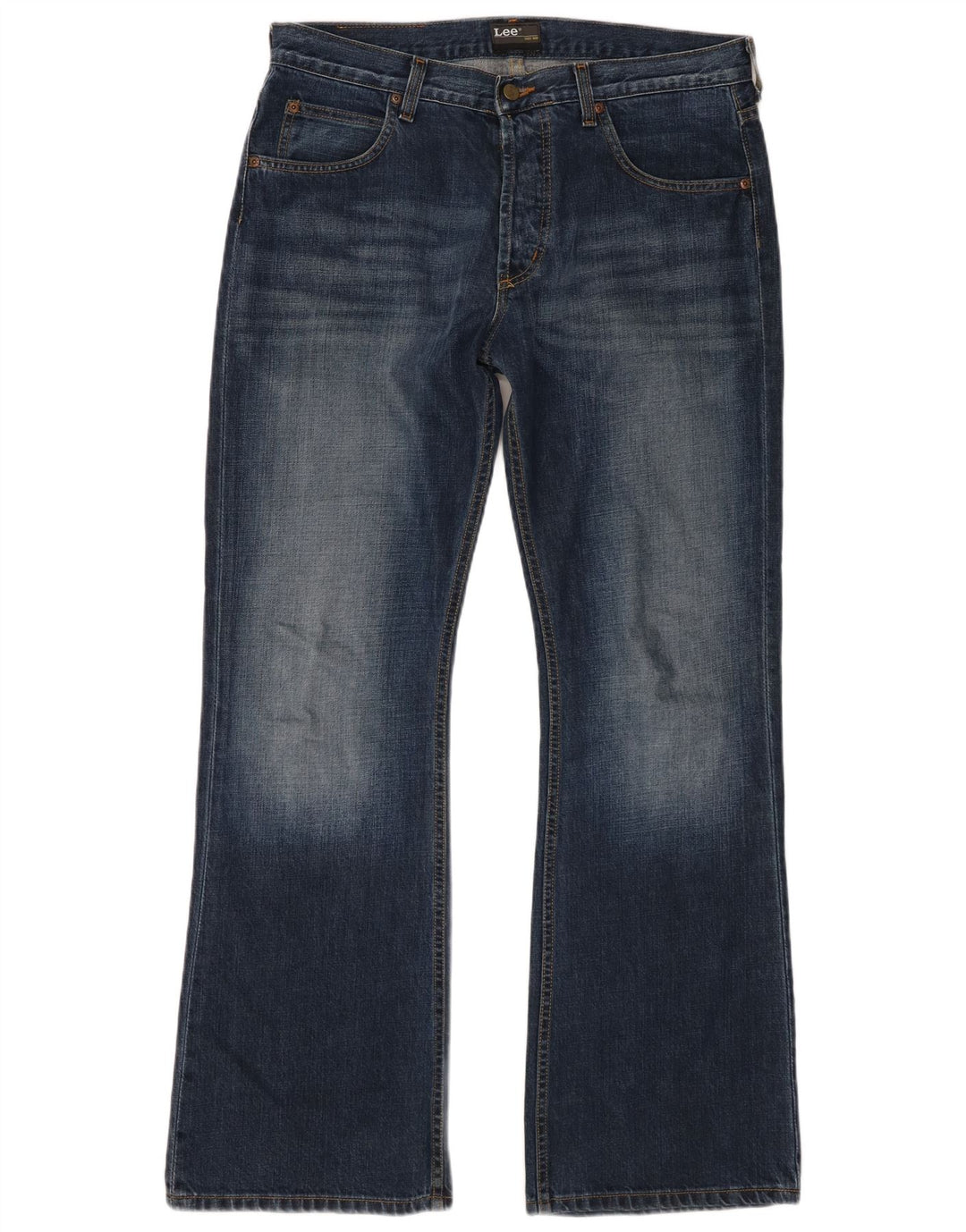 Lee Herren Denver Bootcut Jeans W36 L32 Marineblaue Baumwolle