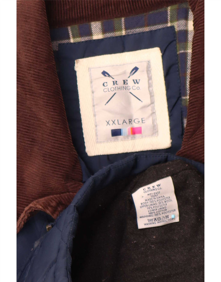 Crew Clothing Herren Steppjacke UK 44 2XL Marineblau Colourblock Polyester