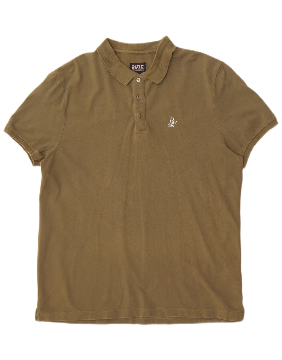 Rifle Herren Poloshirt 2XL Khaki Baumwolle