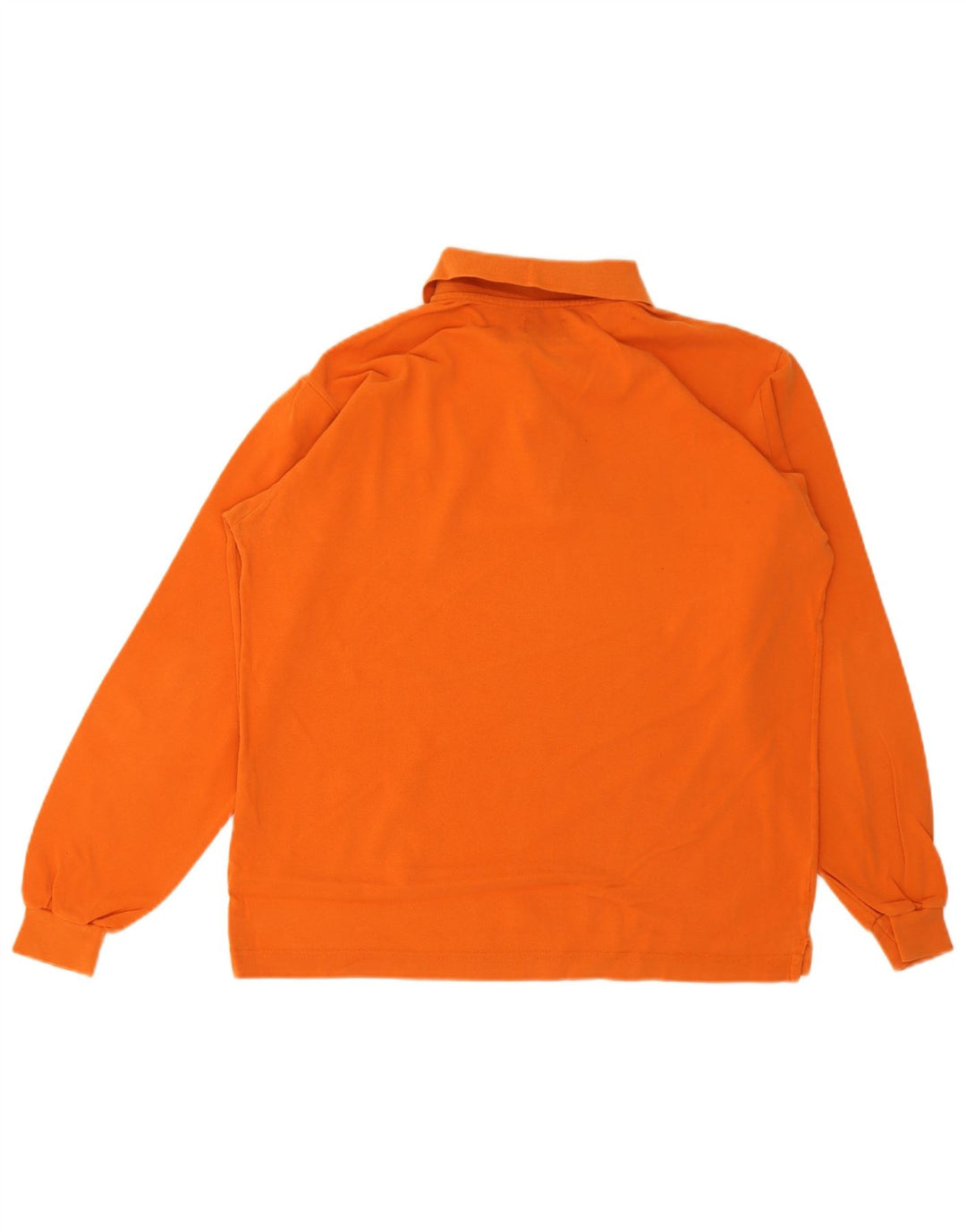 Rifle Herren-Langarm-Poloshirt aus mitteloranger Baumwolle