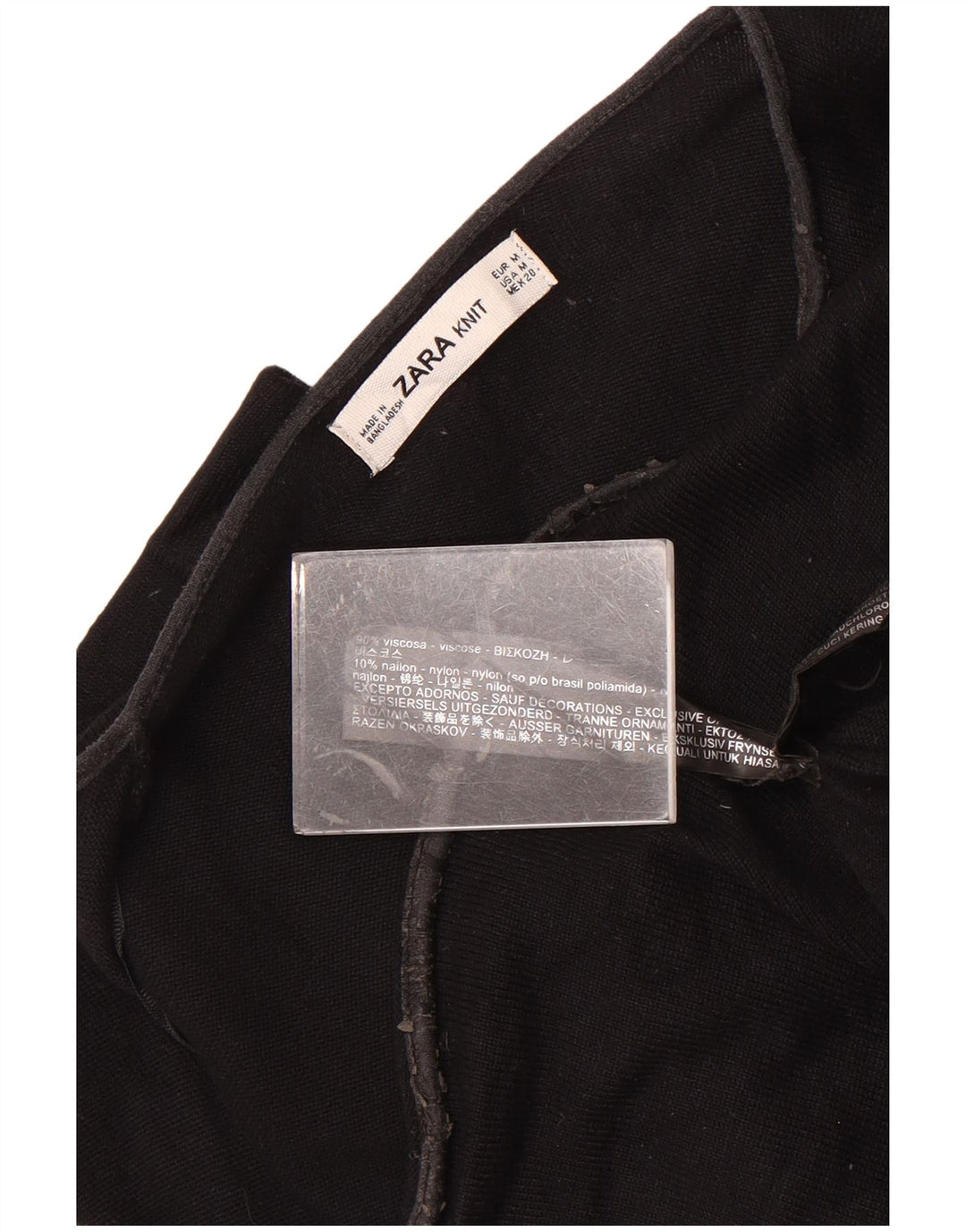 Zara Damen-Strickjacke in Übergröße, Gr. 14, mittlere schwarze Viskose