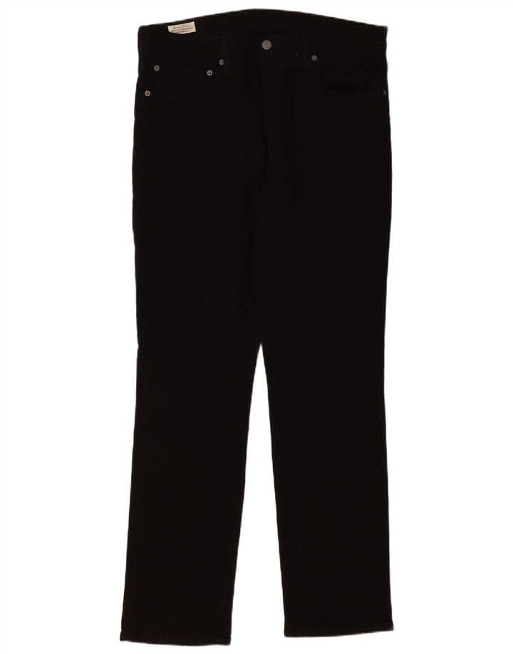 LEVI'S Herren 511 Slim Jeans W36 L32 Schwarze Baumwolle