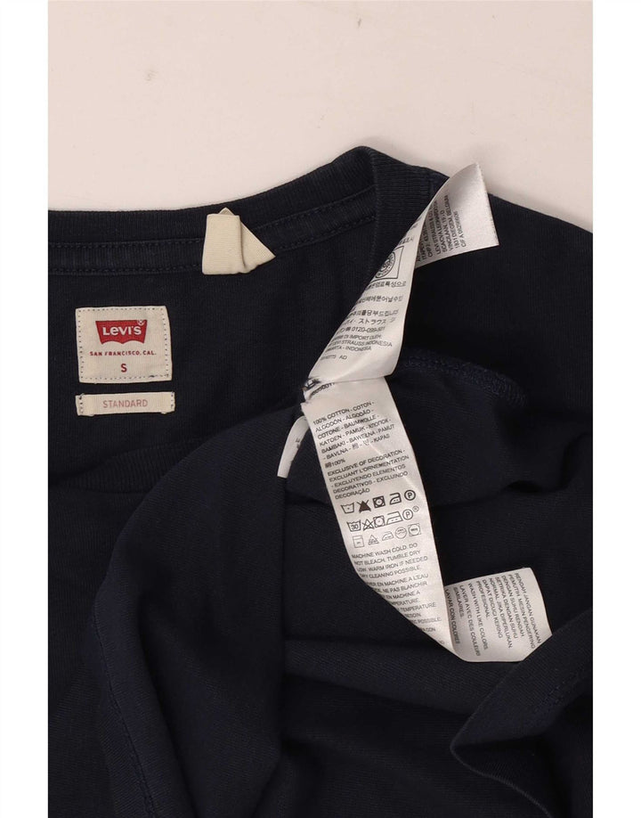 Levi's Herren Standard T-Shirt Top Small Marineblau Baumwolle