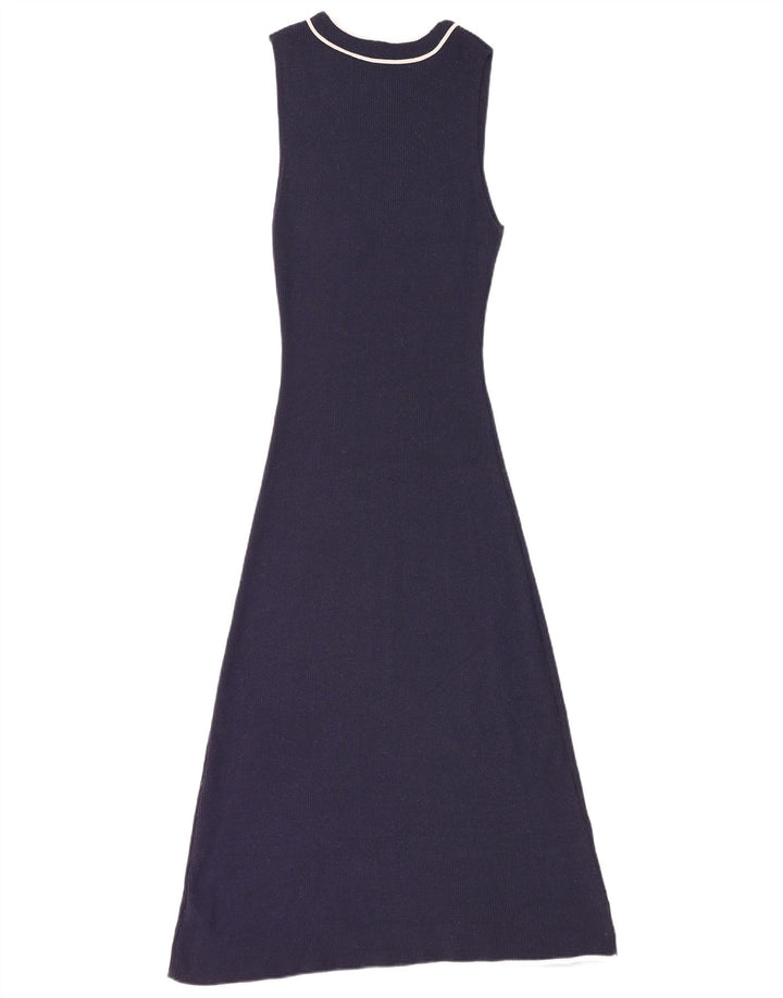 Marks & Spencer Damen Ärmelloses Pulloverkleid UK 12 Medium Marineblau