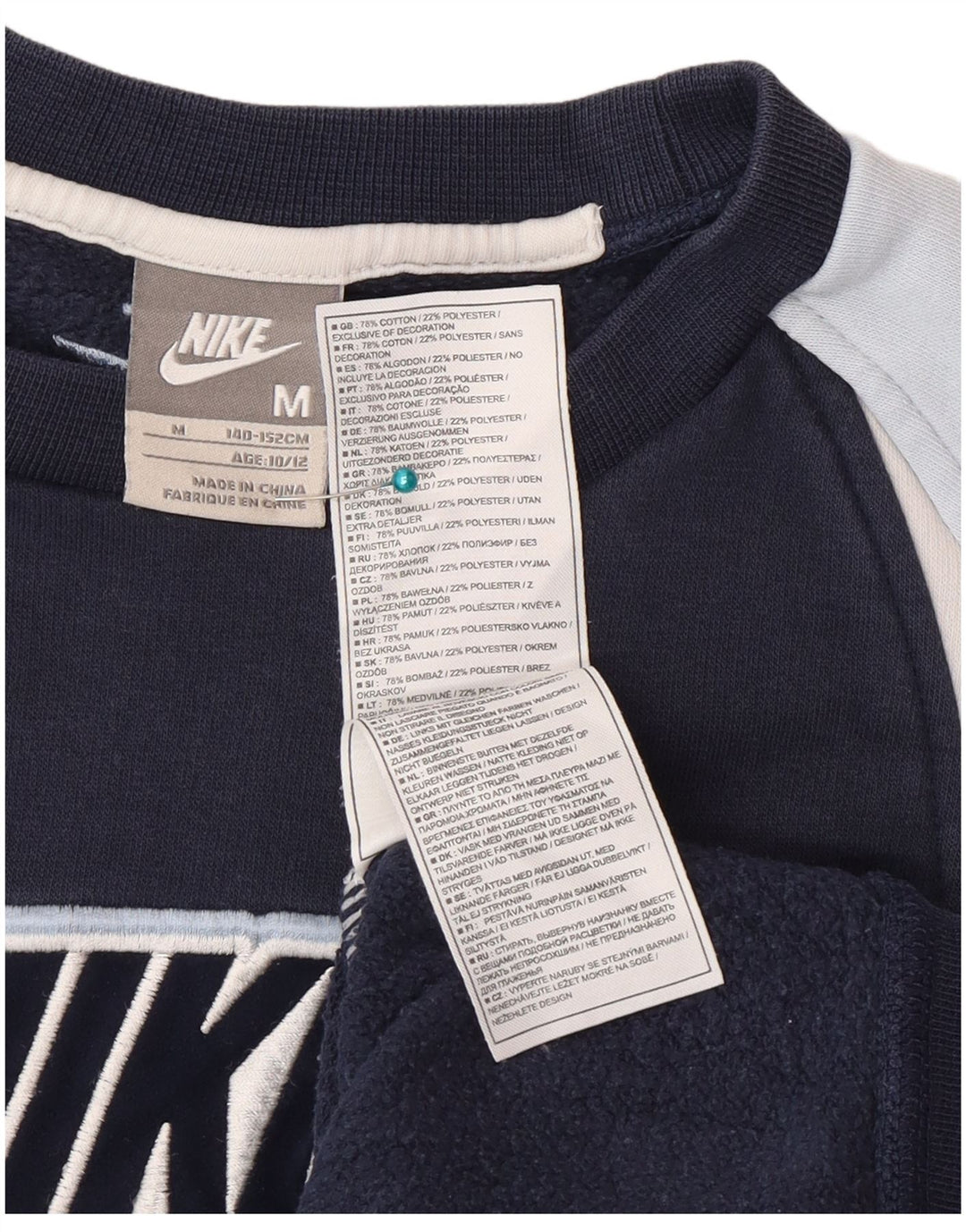 Nike Sweatshirt-Pullover für Jungen, 10–11 Jahre, mittelgroß, Marineblau, Farbblock