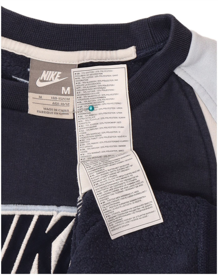 Nike Sweatshirt-Pullover für Jungen, 10–11 Jahre, mittelgroß, Marineblau, Farbblock