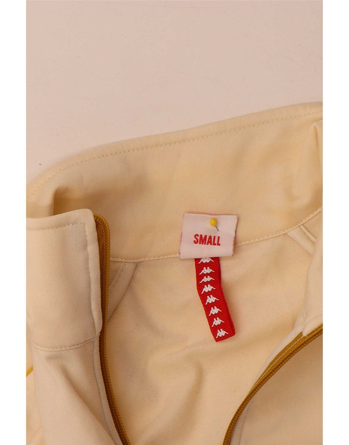 Kappa Damen-Trainingsanzugoberteil mit Grafik, UK 10, Größe S, Beige, Farbblock