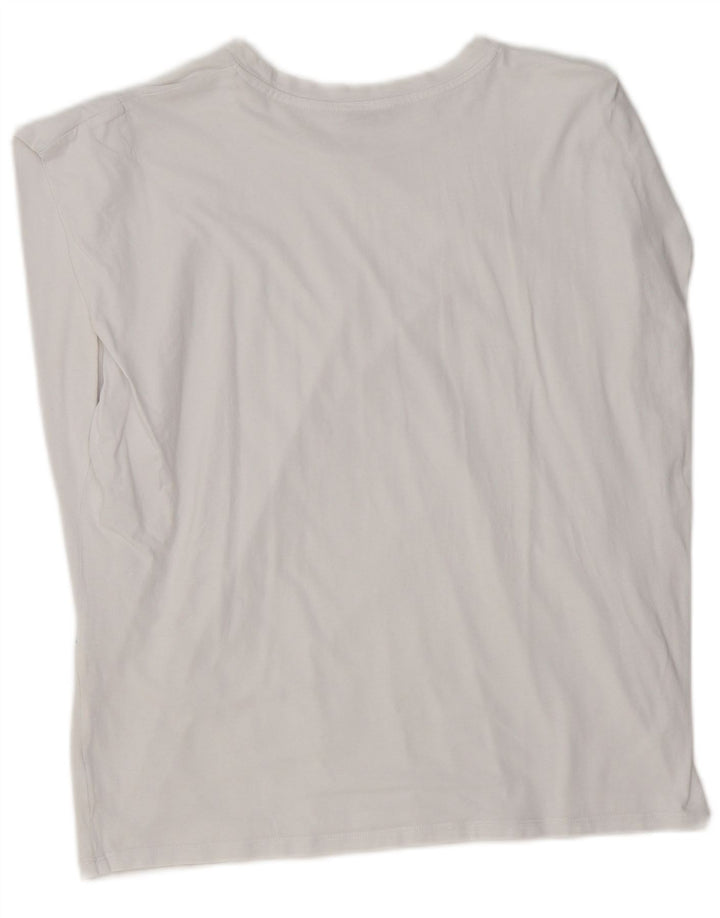 Zara Damen Übergroßes T-Shirt Top UK 10 Small Weiß