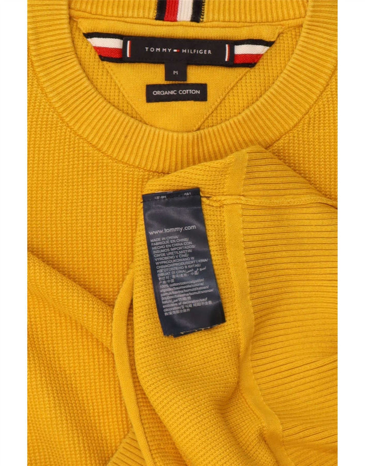 Tommy Hilfiger Herren-Pullover mit Rundhalsausschnitt, mittelgelbe Baumwolle