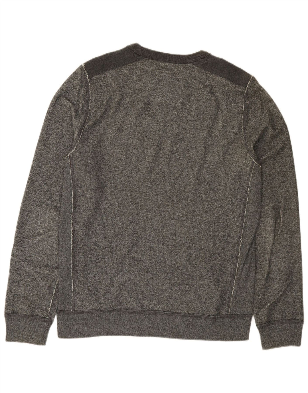 ABERCROMBIE & FITCH Herren-Sweatshirt-Pullover aus mittelgrauer Colourblock-Baumwolle