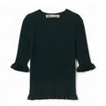 Zara Damen Crop Bluse Top UK 8 Small Grüne Viskose