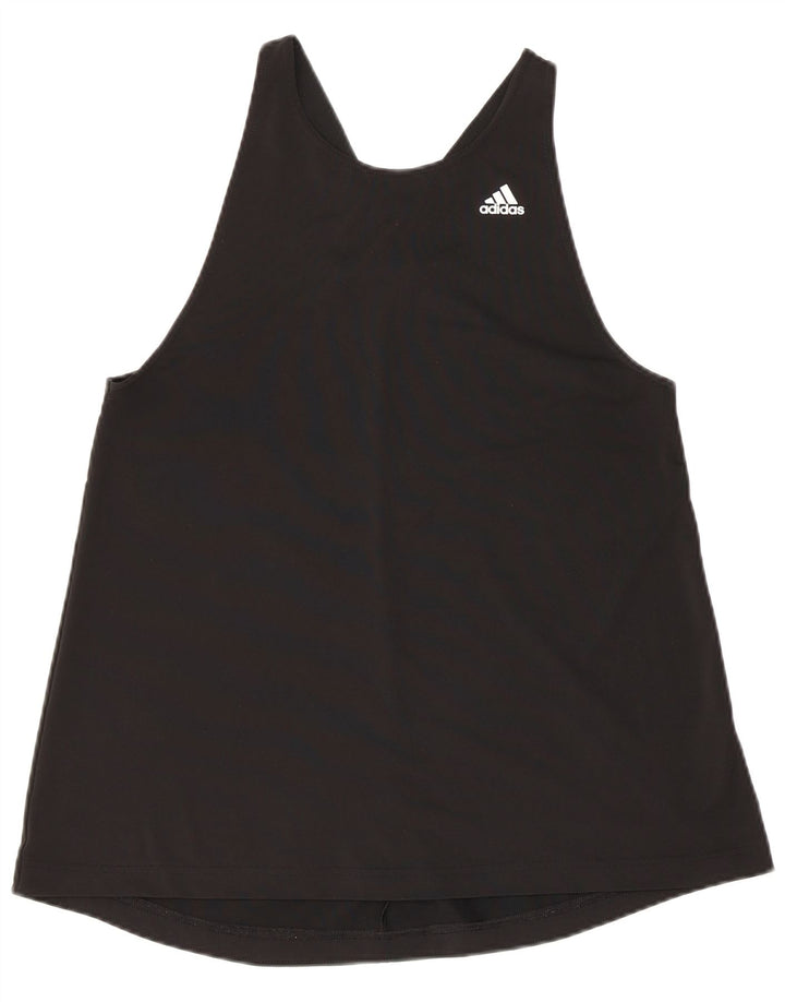 ADIDAS Damen Aeroready Weste Top UK 12/14 Medium Schwarz