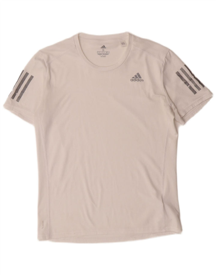 Adidas Herren T-Shirt Top Small Weiß Polyester